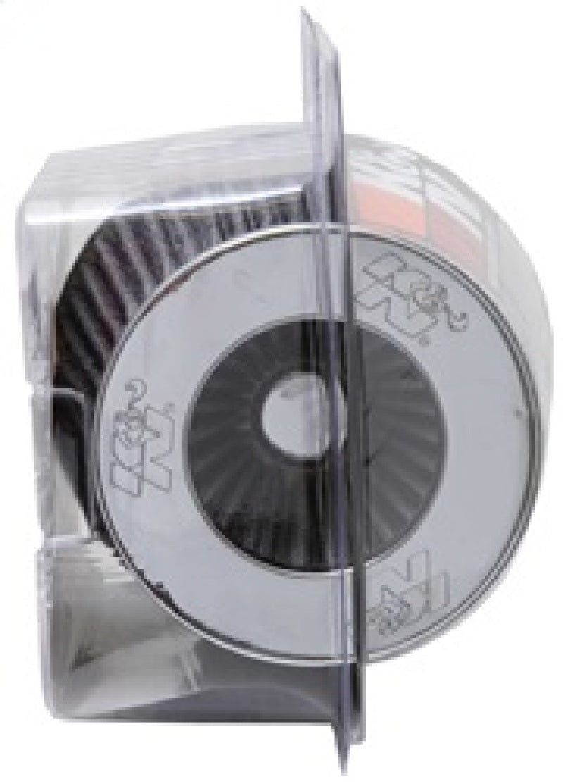 K&N Engineering RG-1001WT Universal Chrome Round Tapered Air Filter – 4-Inch Flange, Reusable and Washable