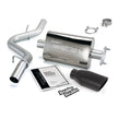 Banks Power 04-06 Jeep Wrangler 4.0L Monster Exhaust System with Black Tip - 2.5-inch Stainless Steel Mandrel-Bent Tailpipe