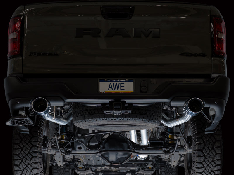 AWE Tuning 2025+ Ram 1500 3.0TT Rebel Cat-Back Exhaust with Chrome Silver Tips