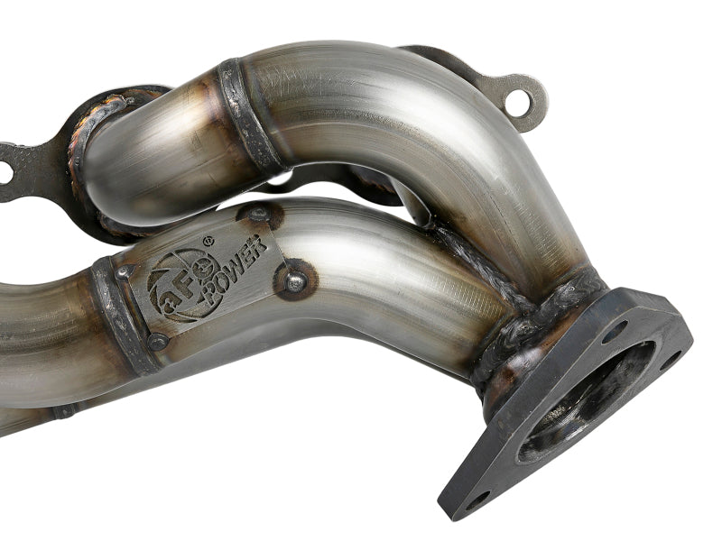 aFe Twisted Steel 1-3/4 inch 304 Stainless Steel Short Tube Header for 2019 GM Silverado and Sierra 1500 V8-5.3L/6.2L