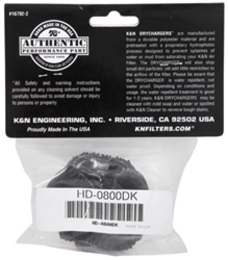 K&N Drycharger Air Filter Wrap HD-0800 for Harley Davidson Motorcycles