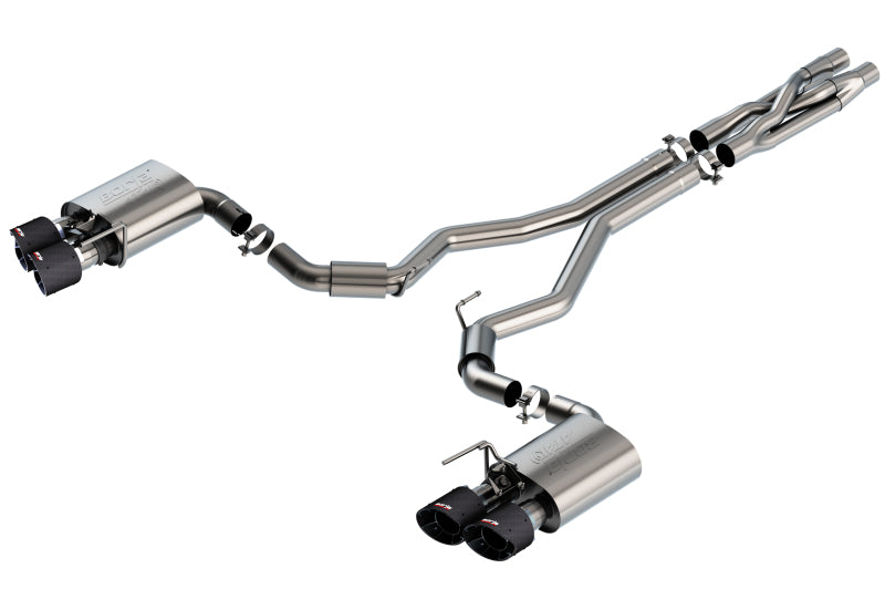 Borla ATAK Cat-Back Exhaust System for 2020-2023 Ford Mustang Shelby GT500 with Carbon Fiber Tips