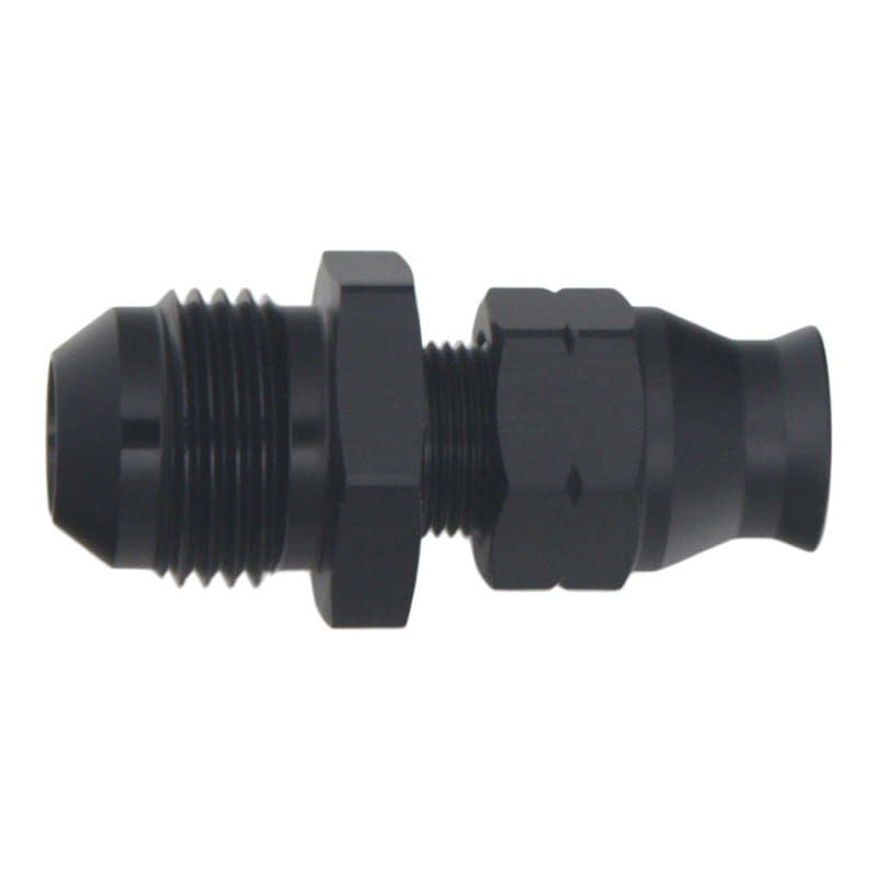 DeatschWerks 8AN Male Flare to 5/16 Inch Hardline Compression Adapter - Anodized Matte Black
