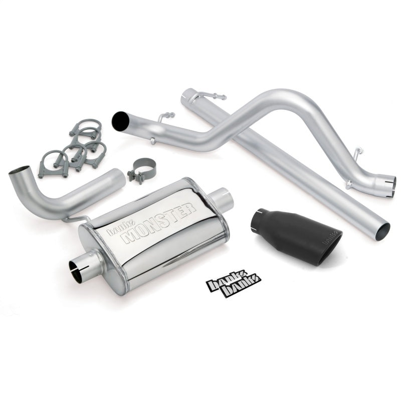 Banks Power 07-11 Jeep Wrangler 3.8L Monster Exhaust System with Black Tip