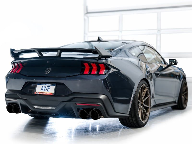AWE Tuning SwitchPath Cat-Back Exhaust for Ford Mustang Dark Horse S650 with Quad Diamond Black Tips