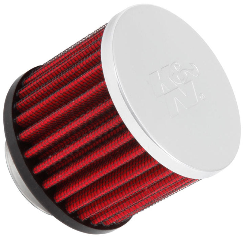 K&N Engineering 62-1440 Crankcase Vent Filter with Chrome Top and Reusable Synthetic Media