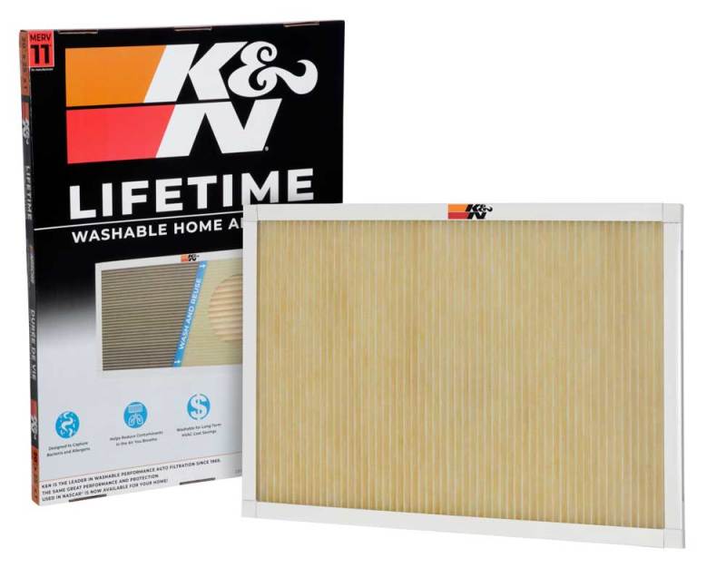 K&N HVAC Filter - 20 x 25 x 1, Reusable Washable Synthetic Pleated Filter for Superior Air Quality
