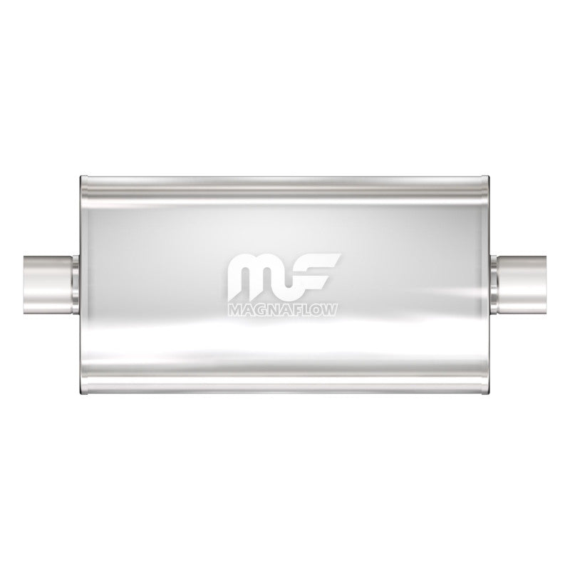 MagnaFlow Part 12579 Stainless Steel 5x11 Inch Oval Straight-Through Performance Muffler