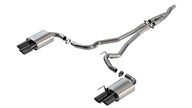 Borla 2024-2025 Ford Mustang EcoBoost 2.3L ATAK Cat-Back Exhaust System with Black Chrome Quad Tips
