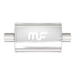 MagnaFlow 11249 Oval Straight-Through Performance Muffler - Stainless Steel, 4x9in.