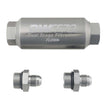 DeatschWerks 6AN 10 Micron Compact In-Line Fuel Filter Kit - Stainless Steel, 70mm