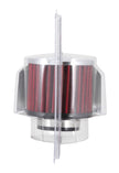 K&N Engineering 62-1514 1.5 inch Flange Crankcase Vent Filter with Chrome Top and Heat Shield