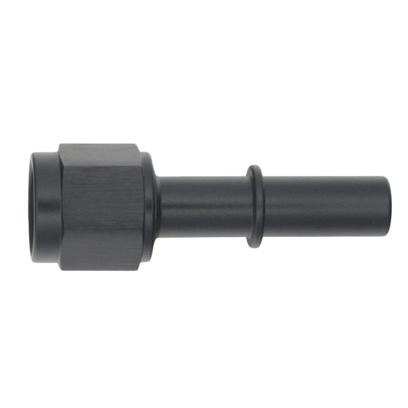 DeatschWerks 6AN Female Flare Swivel to 3/8 Inch Male EFI Quick Disconnect - Anodized Matte Black