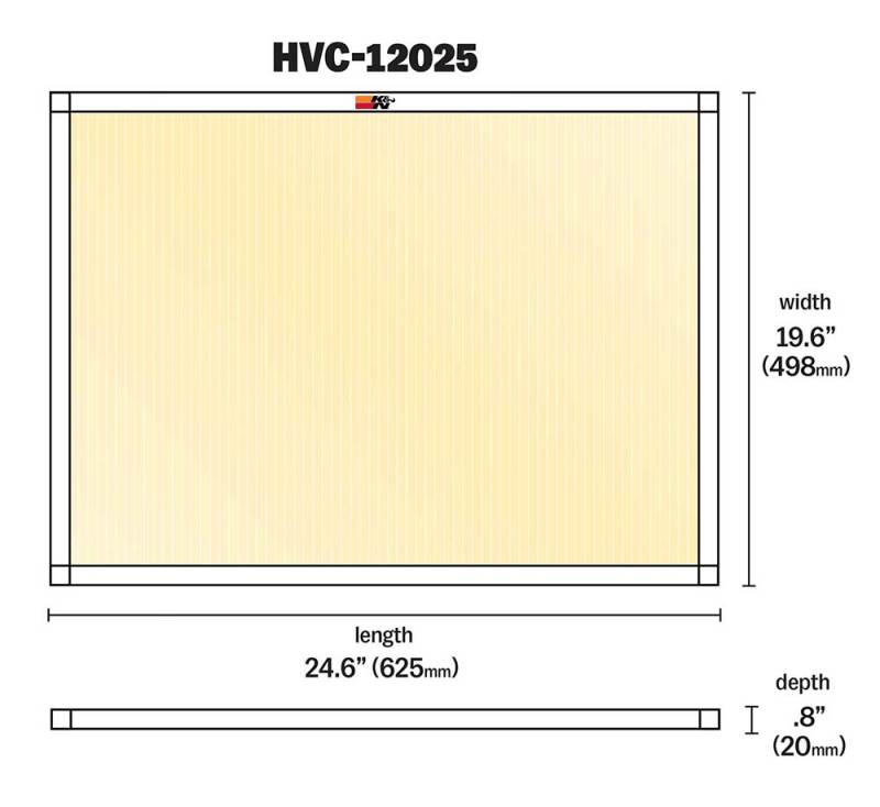 K&N HVAC Filter - 20 x 25 x 1, Reusable Washable Synthetic Pleated Filter for Superior Air Quality