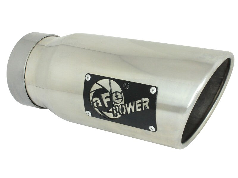 aFe Large Bore-HD 3-Inch 409 Stainless Steel DPF-Back Exhaust System with Polished Tips for Ram 1500 2020-2021