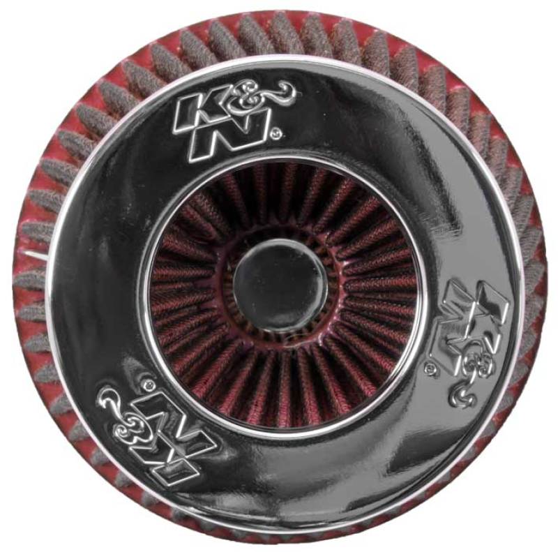 K&N Engineering Universal Air Filter Chrome Round Tapered - 4 Inch Flange ID, 1.125 Inch Flange Length, 5.5 Inch Height