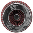 K&N Engineering Universal Air Filter Chrome Round Tapered - 4 Inch Flange ID, 1.125 Inch Flange Length, 5.5 Inch Height