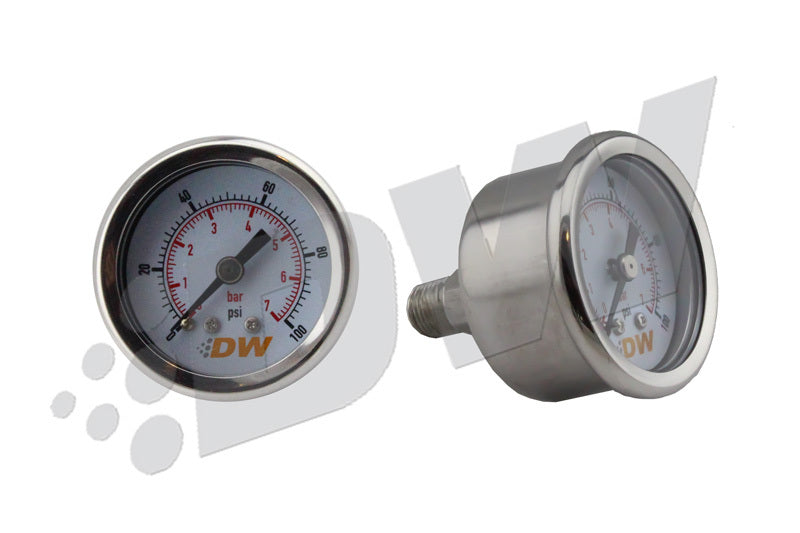 DeatschWerks 0-100 PSI 1/8in NPT Mechanical Fuel Pressure Gauge for Automotive Applications