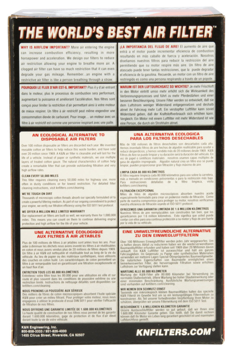 K&N Engineering Part CM-1314 High-Flow Air Filter for 2014-2015 Can-Am Spyder RT Models
