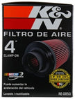 K&N Engineering Universal Air Filter (4-inch Flange, 6-inch Base OD, 4-5/8-inch Top OD, 6-inch Height)
