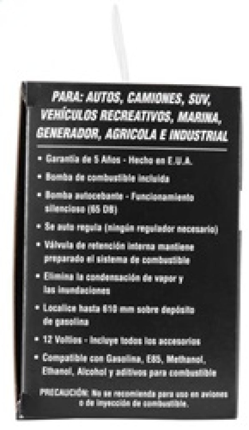 K&N Performance Electric Fuel Pump 1-2 PSI for Automotive Applications - Part Number 81-0400