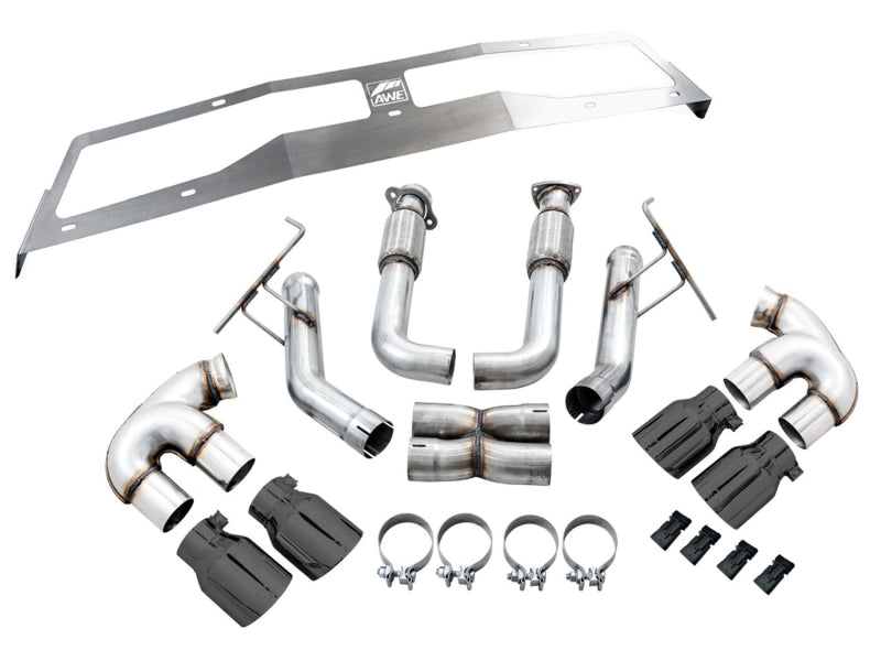 AWE Tuning 2020-2026 Chevrolet Corvette C8 Track Edition Exhaust with Diamond Black Tips