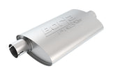 Borla PRO-XS Universal Center/Offset Oval Muffler with Notched Neck for Automotive Exhaust Systems