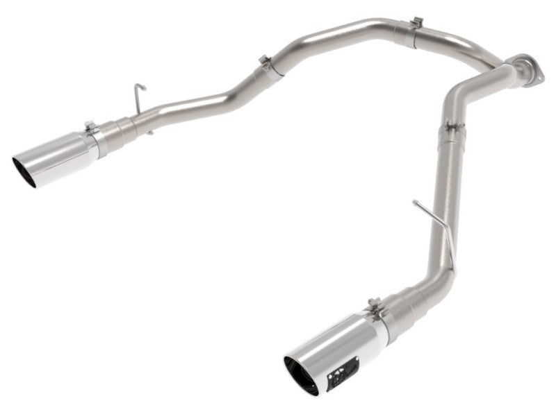 aFe Large Bore-HD 3-Inch 409 Stainless Steel DPF-Back Exhaust System with Polished Tips for Ram 1500 2020-2021