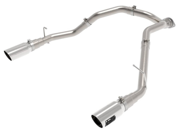 aFe Large Bore-HD 3-Inch 409 Stainless Steel DPF-Back Exhaust System with Polished Tips for Ram 1500 2020-2021