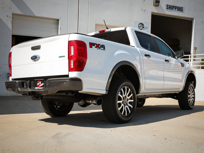 aFe Apollo GT Series 3-Inch 409 Stainless Steel Axle-Back Exhaust System with Black Tips for Ford Ranger 2019-2022