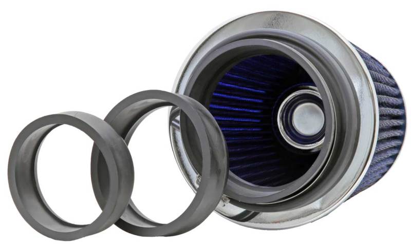 K&N Engineering Universal Air Filter Chrome Round Tapered – 4-inch Flange ID, 1.125-inch Flange Length, 5.5-inch Height