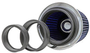 K&N Engineering Universal Air Filter Chrome Round Tapered – 4-inch Flange ID, 1.125-inch Flange Length, 5.5-inch Height