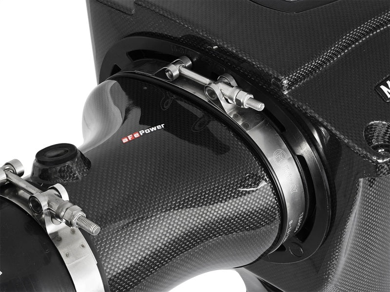 aFe Momentum GT Black Series Carbon Fiber Cold Air Intake System with Pro 5R & Pro DRY S Filters for Dodge Challenger and Charger SRT Hellcat 2017-2022