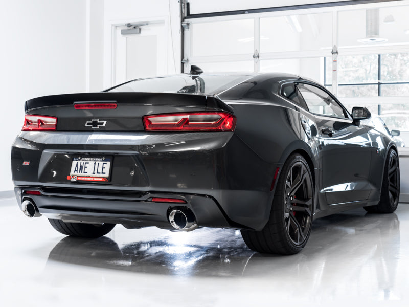 AWE Tuning 2016-2023 Chevrolet Camaro SS Touring Edition Axle-Back Exhaust with Chrome Silver Tips