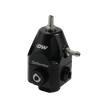 DeatschWerks Compact Carburetor Adjustable Fuel Regulator 6AN x4 Inlets and Return - Black