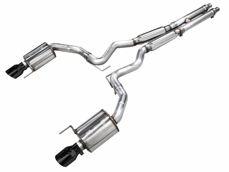 AWE Tuning 2024 Ford Mustang GT S650 Touring Catback Exhaust with Dual Diamond Black Tips