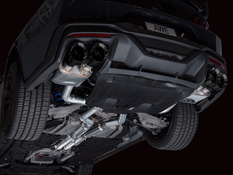 AWE Tuning SwitchPath Cat-Back Exhaust for Ford Mustang Dark Horse S650 with Quad Diamond Black Tips