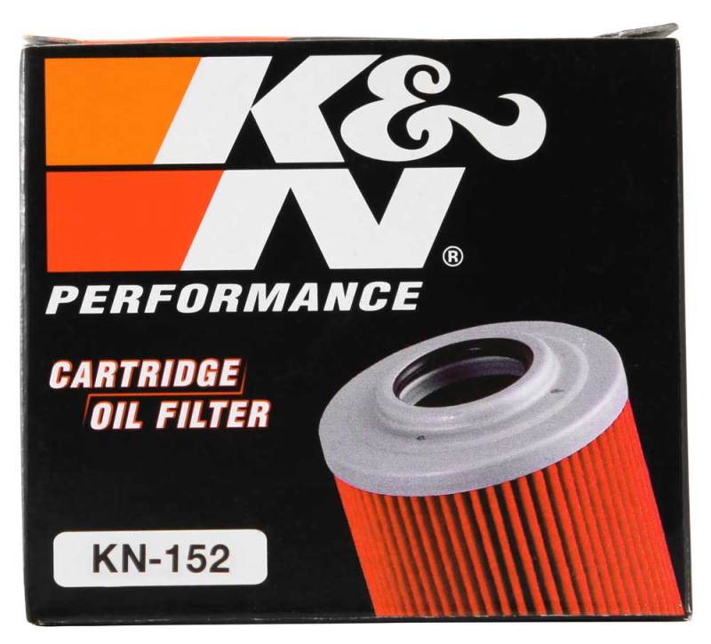 K&N Engineering Powersports Cartridge Oil Filter KN-152 for Aprilia, Bombardier, Can-Am, Ski Doo