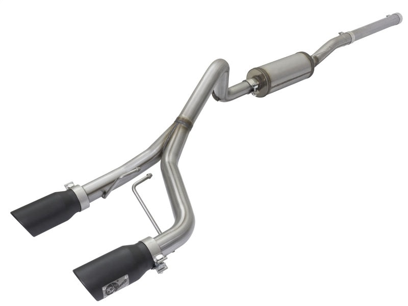 aFe Rebel Series Dual Wide Center Exit Cat-Back Exhaust System for 2007-2017 Jeep Wrangler (V6-3.6L/3.8L)