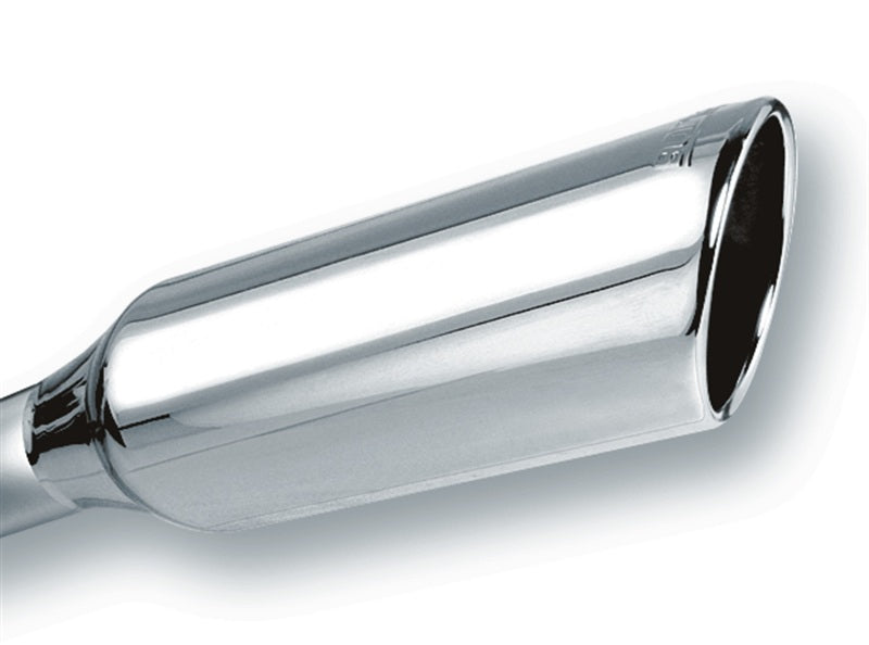 Borla Universal 4-Inch Round Rolled-Edge Exhaust Tip with Bright Chrome Finish - Part 20246