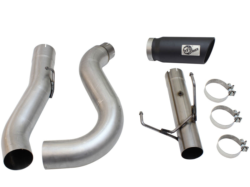 aFe MACHForce XP Large Bore 5-Inch DPF-Back Exhaust System with Black Tip for Dodge RAM 2500/3500 (2013-2015) 6.7L Diesel