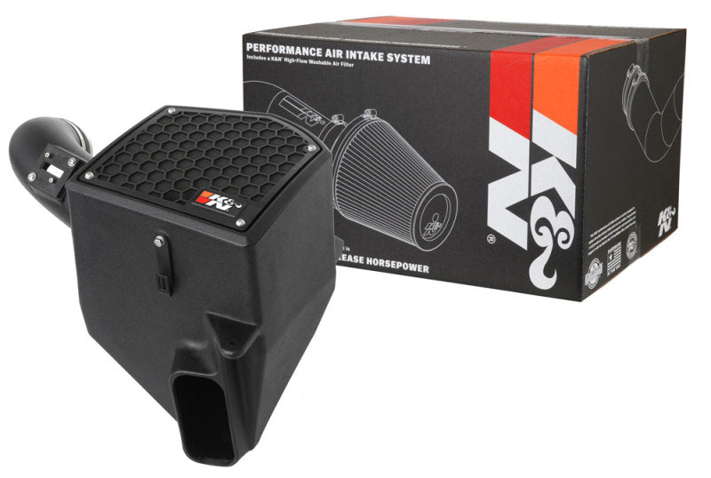 K&N 63 Series AirCharger Performance Intake for 2020-2021 Chevrolet Silverado 1500 and GMC Sierra 1500 with Part Number 63-3118