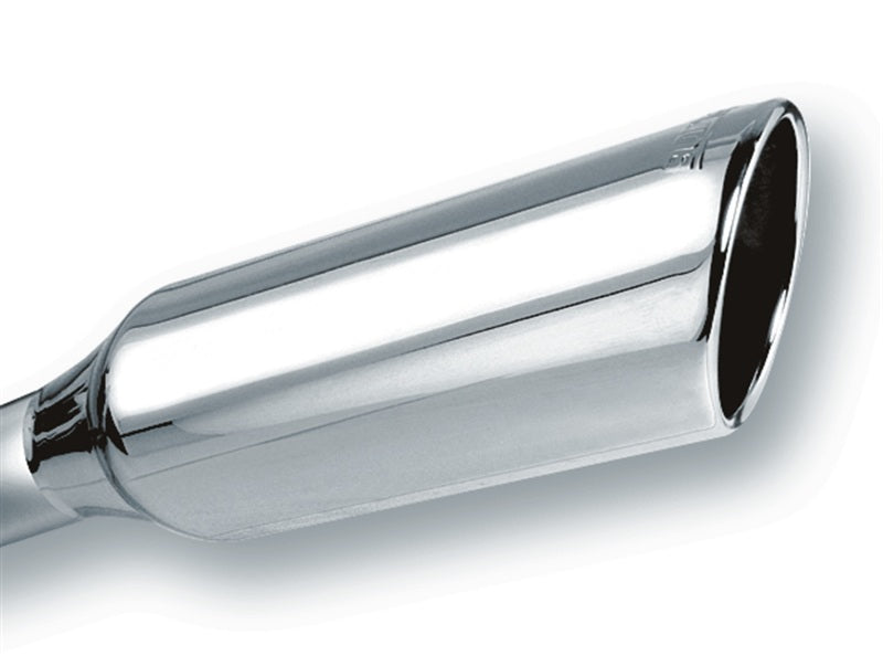 Borla Universal 4-Inch Round Rolled-Edge Exhaust Tip with Bright Chrome Finish - Part 20246