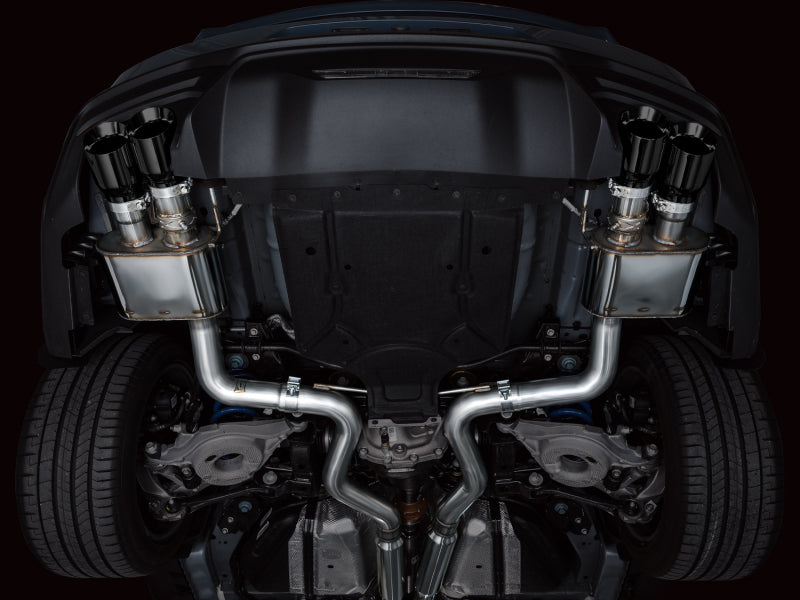 AWE Tuning SwitchPath™ Cat Back Exhaust for 2024-2026 Ford Mustang GT Fastback with Quad Diamond Black Tips