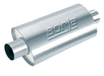 Borla XR-1 Multi-Core 3-Inch Center Inlet/Outlet Oval Racing Muffler for Rotary Engines