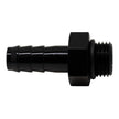 DeatschWerks 6AN ORB Male to 3/8 Inch Male Triple Barb Fitting with O-Ring - Anodized Matte Black