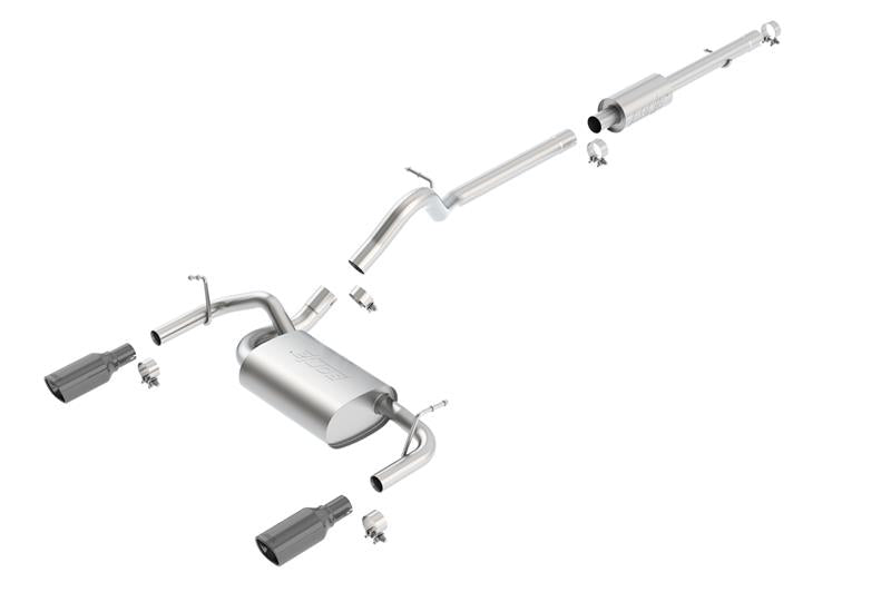 Borla Black Chrome Touring Cat-Back Exhaust System for 2012-2018 Jeep Wrangler JKU 3.6L V6