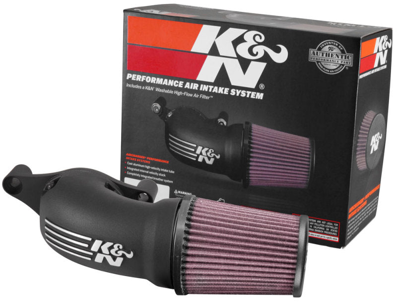 K&N Engineering Part 57-1139 High-Flow Performance Air Intake System for 2017 Harley-Davidson Touring Models