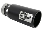 aFe Power SATURN 4S 4-inch Black Intercooled Exhaust Tip with Laser-Cut Logo
