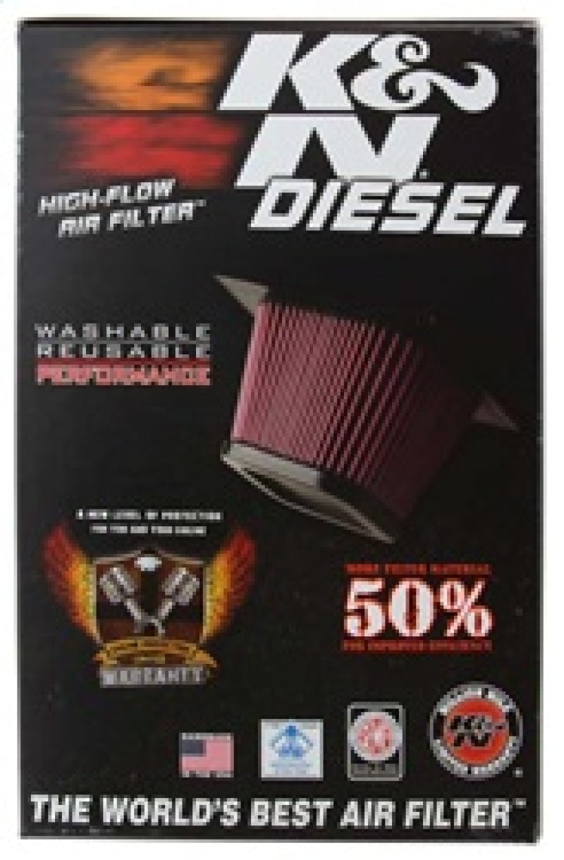 K&N Engineering E-0784 High-Flow Reusable Air Filter for 2007-2009 Dodge Ram 2500/3500 6.7L-L6 Diesel